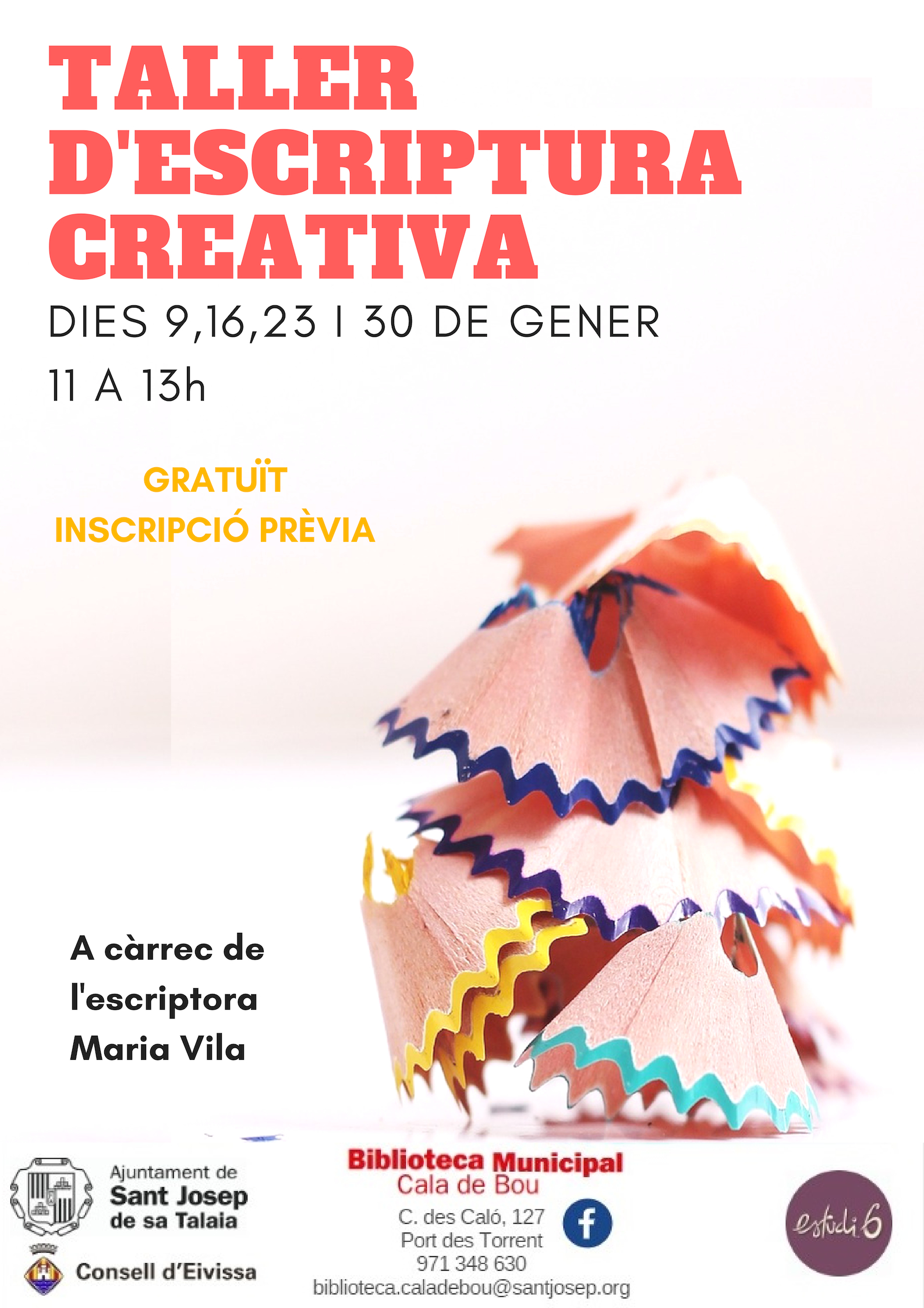 Ibiza Editions TALLER DE ESCRITURA CREATIVA. BIBLIOTECA CALA DE BOU ⋆ Ibiza  Editions